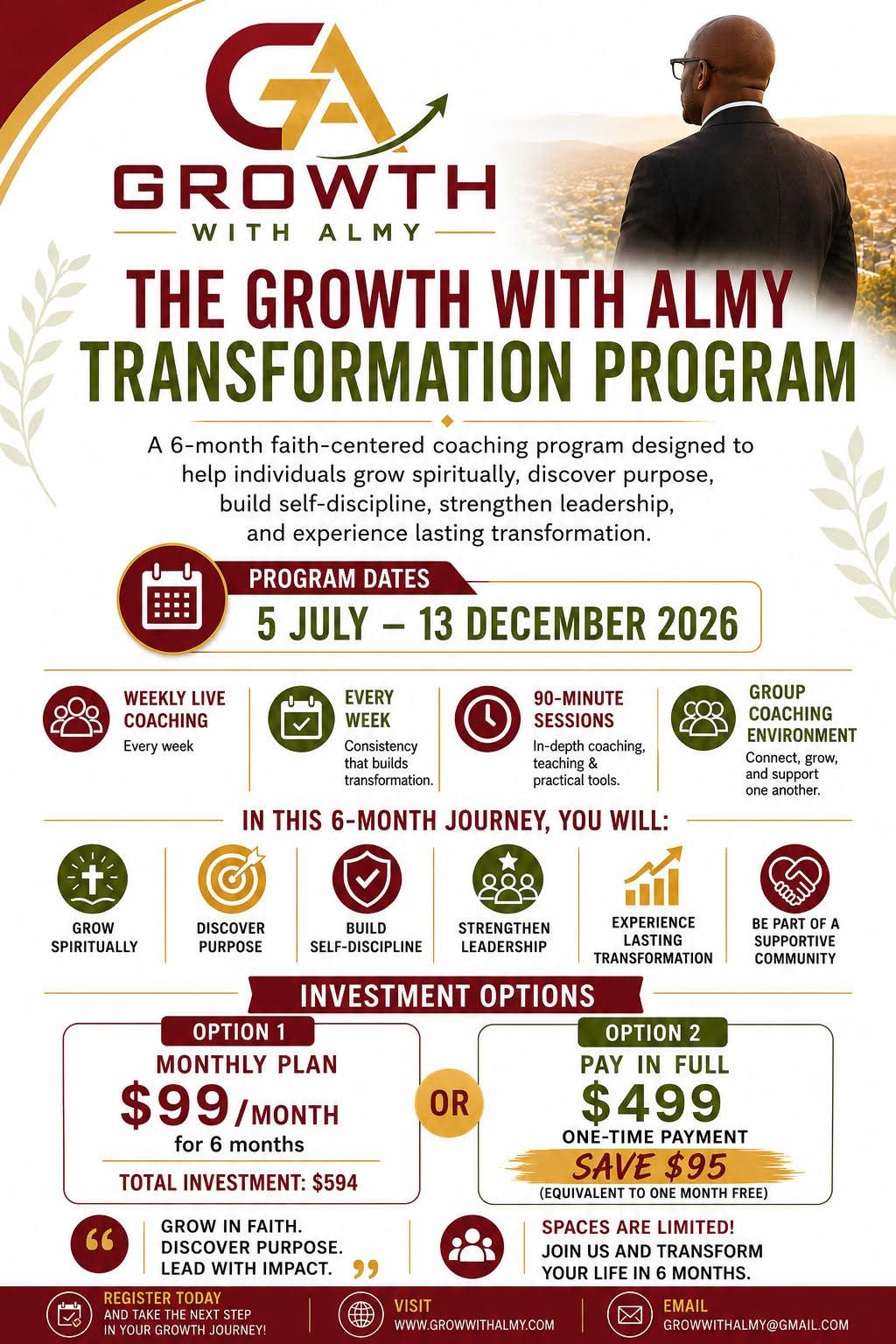 Growth With Almy Transformation Program flyer